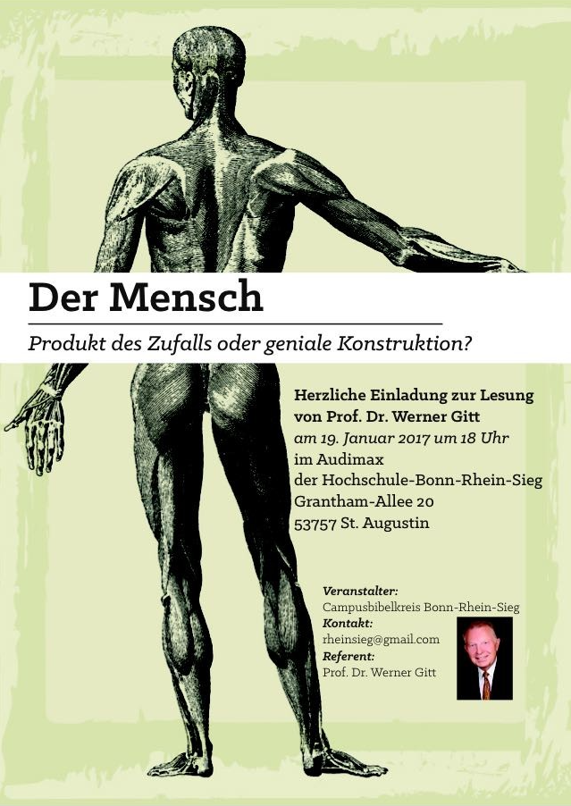 DER MENSCH – Produkt des Zufalls oder geniale Konstruktion? – 3. Inhalt